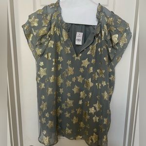 Loft metallic star blouse